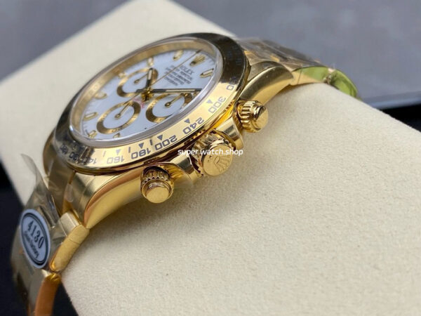 Clean Factory Rolex Daytona 116508-0001 40mm Full Yellow Gold White Dial - Image 7