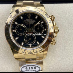 Clean Factory Rolex Daytona 116508-0004 40mm Full Yellow Gold Black Dial