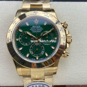 Clean Factory Rolex Daytona 116508-0013 40mm Full Gold Green Dial