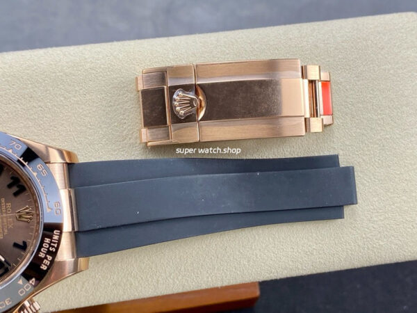 Clean Factory Rolex Daytona 116515LN-0015 40mm Rose Gold Oysterflex Arabic Number Brown Dial - Image 8