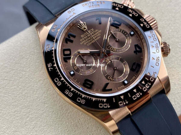 Clean Factory Rolex Daytona 116515LN-0015 40mm Rose Gold Oysterflex Arabic Number Brown Dial - Image 2