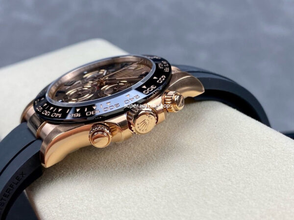 Clean Factory Rolex Daytona 116515LN-0015 40mm Rose Gold Oysterflex Arabic Number Brown Dial - Image 6