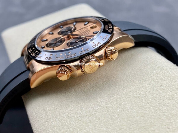 Clean Factory Rolex Daytona 116515LN-0018 40mm Rose Gold Oysterflex Pink Dial - Image 6