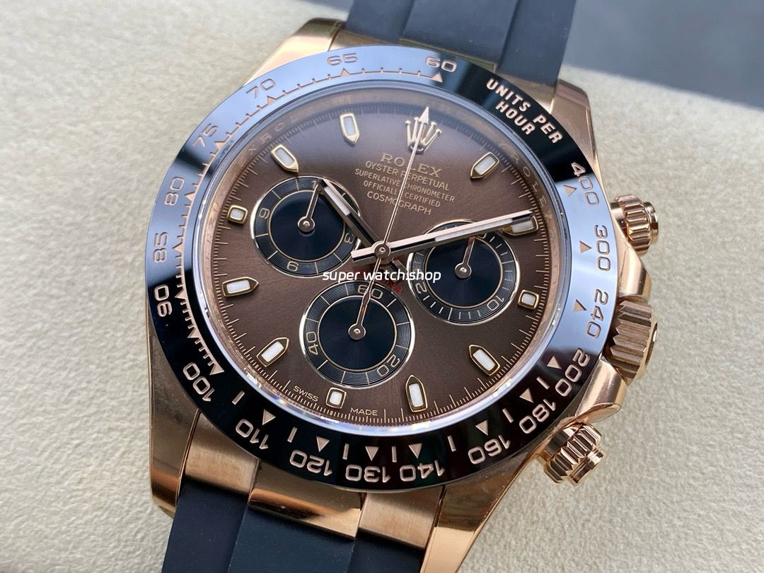 Clean Factory Rolex Daytona 116515LN-0041 40mm Rose Gold Oysterflex Brown Dial - Image 3