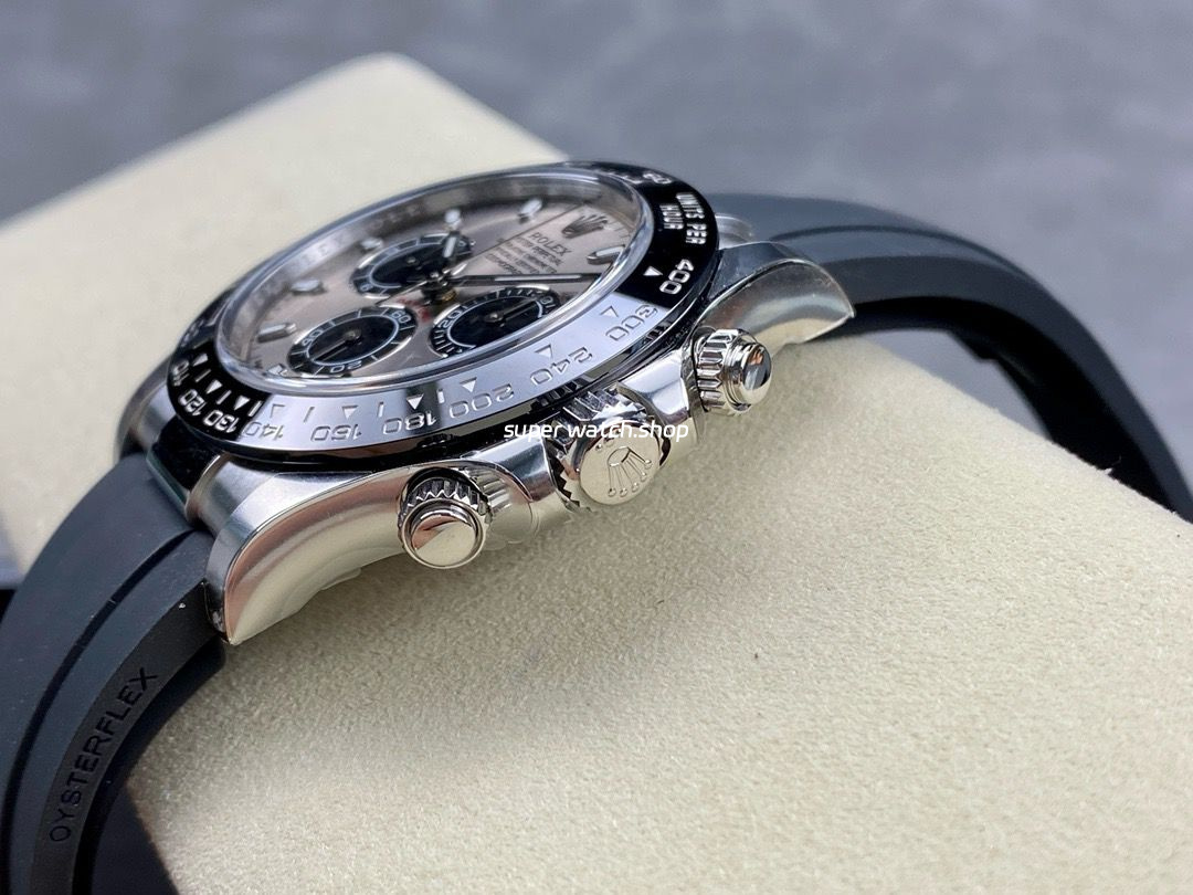 Clean Factory Rolex Daytona 116519LN-0027 40mm White Gold Oysterflex Grey Dial - Image 6