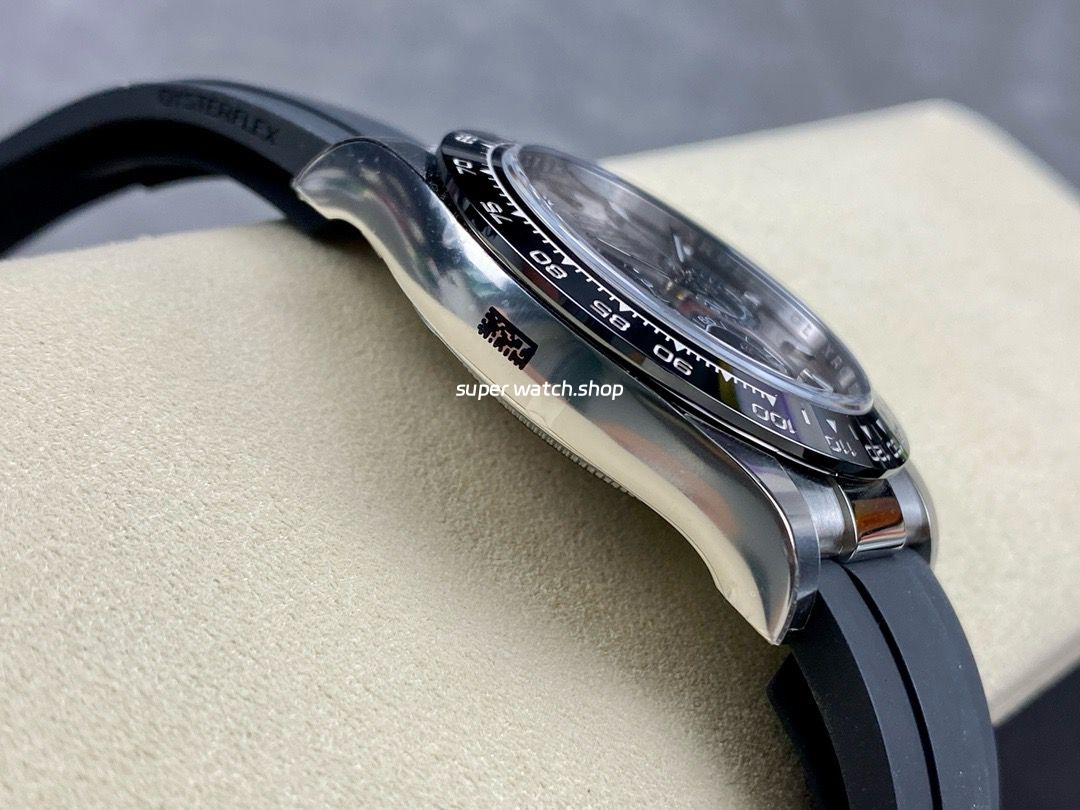 Clean Factory Rolex Daytona 116519LN-0027 40mm White Gold Oysterflex Grey Dial - Image 5