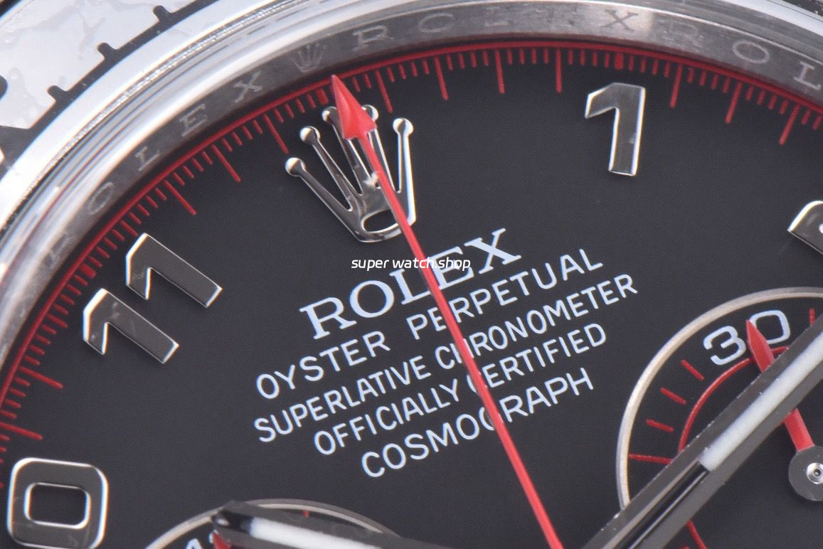 Clean Factory Rolex Daytona 116519LN 40mm White Gold Oysterflex Arab Number Racing Black Dial - Image 2