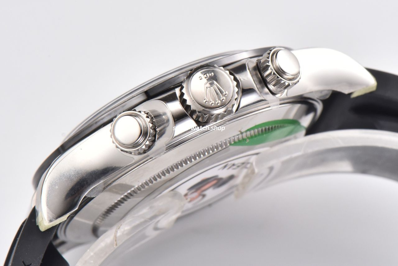 Clean Factory Rolex Daytona 116519LN 40mm White Gold Oysterflex Arab Number Racing Black Dial - Image 6