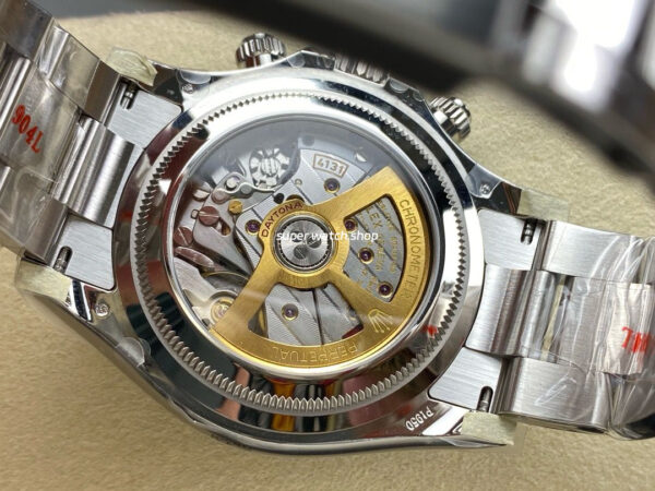 Clean Factory Rolex Daytona 126506-0002 40mm Full Platinum Ice Blue Diamond Baguette Dial - Image 8