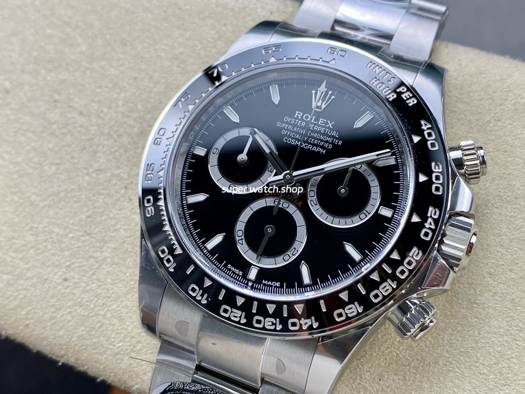 Clean Factory Rolex Daytona Panda 126500LN-0002 40mm Full 904L Black Dial - Image 3