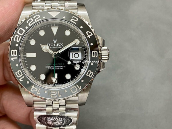 Clean Factory Rolex GMT-Master II 126710GRNR-0003 40mm Full 904L Black Dial Jubilee