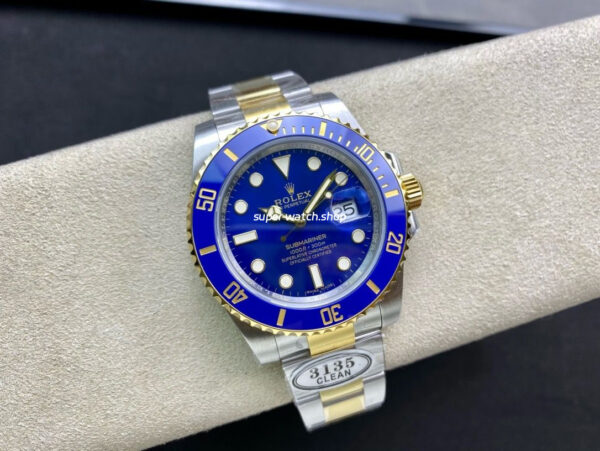 Clean Factory Rolex Submariner Date 116613LB 40mm Half Gold Blue Dial - Image 4