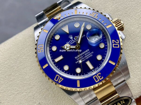 Clean Factory Rolex Submariner Date 126613LB 41mm Half Gold Blue Dial - Image 2