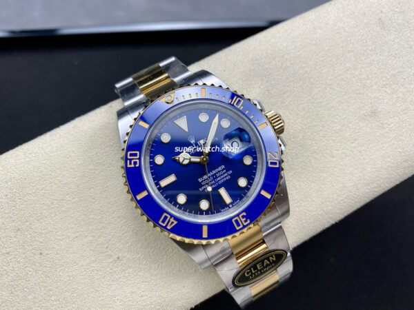 Clean Factory Rolex Submariner Date 126613LB 41mm Half Gold Blue Dial - Image 4