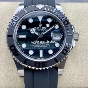 Clean Factory Rolex Yacht-Master 226659-0004 42mm White Gold Oysterflex Falcon's Eye Dial