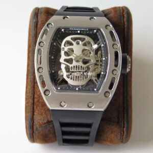 EUR Factory Richard Mille RM052 44mm Full Titanium Black Rubber Strap Skeletonized Black Dial