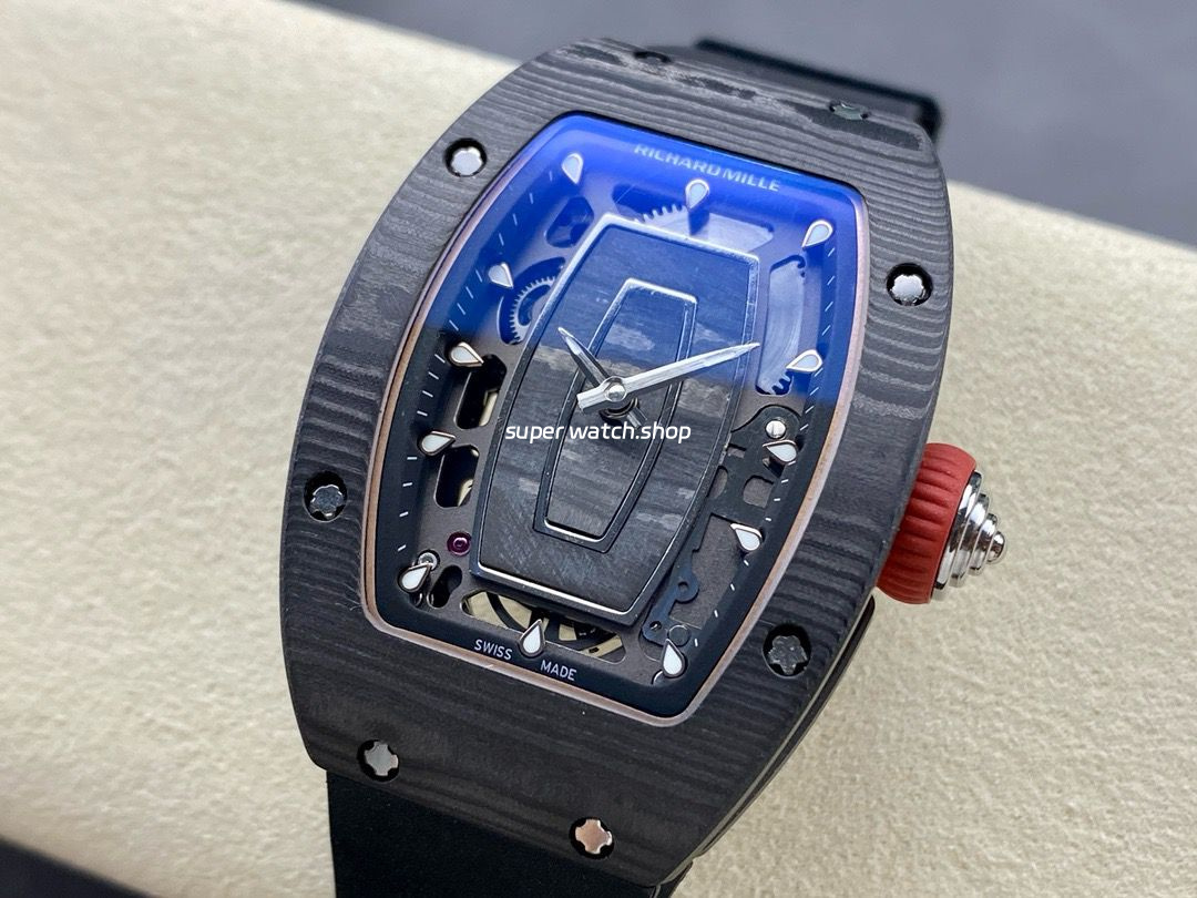 G+ Factory Richard Mille RM07 31.4mm Titanium&Carbon Fiber Black Rubber Strap Skeletonized Dial - Image 3