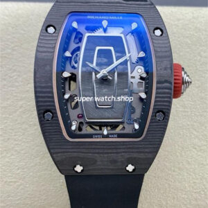 G+ Factory Richard Mille RM07 31.4mm Titanium&Carbon Fiber Black Rubber Strap Skeletonized Dial