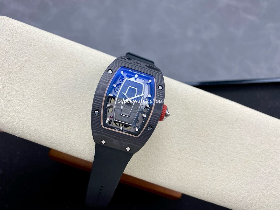 G+ Factory Richard Mille RM07 31.4mm Titanium&Carbon Fiber Black Rubber Strap Skeletonized Dial - Image 4