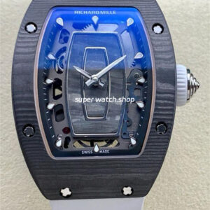 G+ Factory Richard Mille RM07 31.4mm Titanium&Carbon Fiber White Rubber Strap Skeletonized Dial