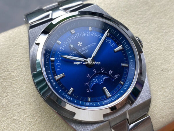 GR Factory Vacheron Constantin Moonphase Retrograde Date Overseas 4000V210A-B911 41mm Full Steel Blue Dial - Image 2