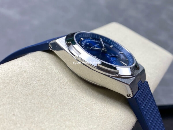 GR Factory Vacheron Constantin Moonphase Retrograde Date Overseas 41mm Steel Blue Rubber Strap Blue Dial - Image 5