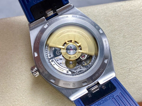 GR Factory Vacheron Constantin Moonphase Retrograde Date Overseas 41mm Steel Blue Rubber Strap Blue Dial - Image 7
