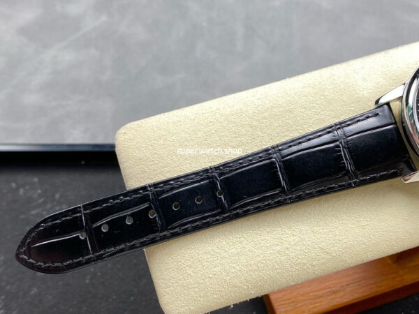 GR Factory Vacheron Constantin Moonphase Retrograde Date Overseas 41mm Steel Leather Strap Black Dial - Image 9