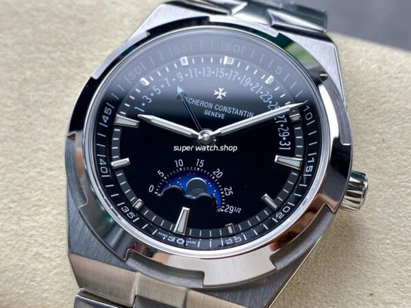 GR Factory Vacheron Constantin Moonphase Retrograde Date Overseas 41mm Full Steel Black Dial - Image 3