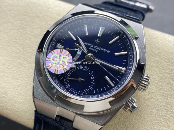 GR Factory Vacheron Constantin Overseas Dual Time 7900V-110A-B334 41mm Steel Leather Strap Blue Dial - Image 3