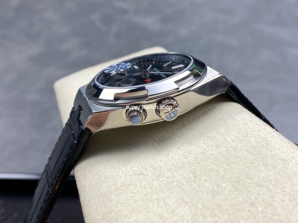 GR Factory Vacheron Constantin Overseas Dual Time 7900V-110A-B546 41mm Steel Leather Strap Black Dial - Image 5