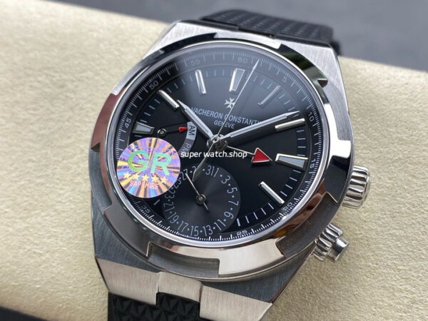 GR Factory Vacheron Constantin Overseas Dual Time 7900V-110A-B546 41mm Steel Rubber Strap Black Dial - Image 3
