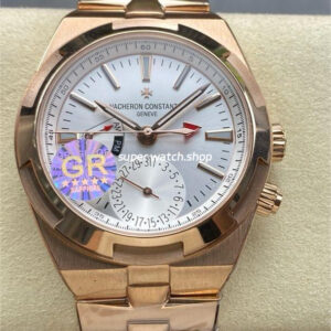 GR Factory Vacheron Constantin Overseas Dual Time 7900V/000R-B336 41mm Full Gold Silver Dial