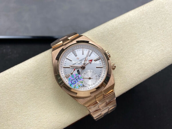 GR Factory Vacheron Constantin Overseas Dual Time 7900V/000R-B336 41mm Full Gold Silver Dial - Image 4