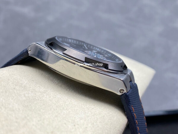 GR Factory Vacheron Constantin Overseas Dual Time 7910V/000T-B922 41mm Titanium Canvas Strap Gray Blue Dial - Image 5