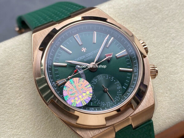 GR Factory Vacheron Constantin Overseas Dual Time 7920V/210R-B965 41mm Gold Rubber Strap Green Dial - Image 2