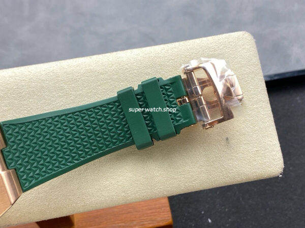 GR Factory Vacheron Constantin Overseas Dual Time 7920V/210R-B965 41mm Gold Rubber Strap Green Dial - Image 7