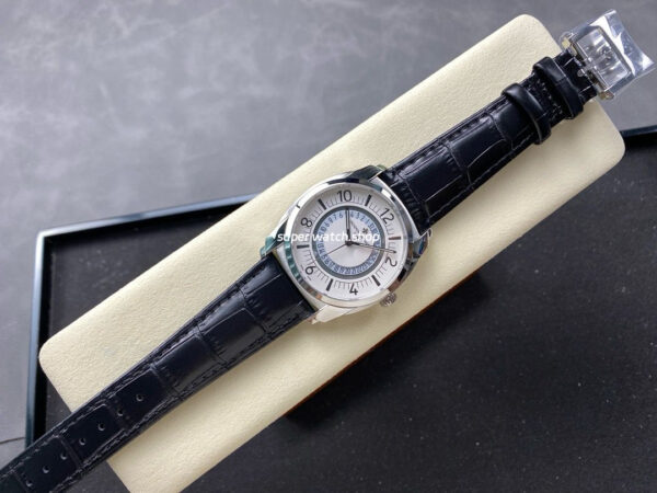 GR Factory Vacheron Constantin Quai de l'Ile 4500S/000A-B195 41mm Steel Black Leather Strap Arabic Numerals Silver Dial - Image 5