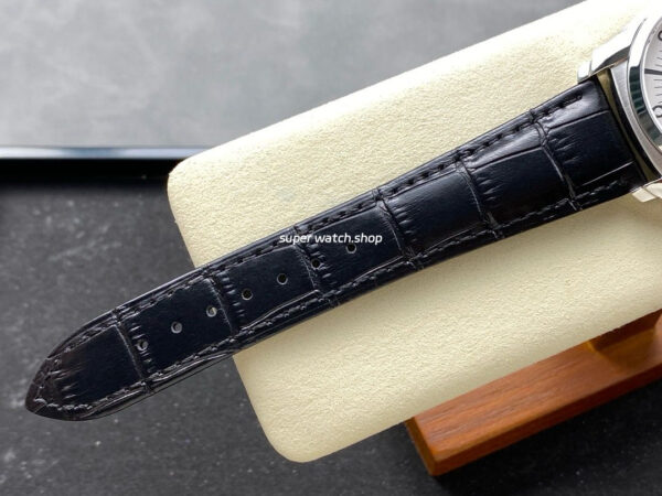 GR Factory Vacheron Constantin Quai de l'Ile 4500S/000A-B195 41mm Steel Black Leather Strap Arabic Numerals Silver Dial - Image 8