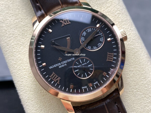 KM Factory Vacheron Constantin Patrimony 47200/000J-9018 Rose Gold Black Dial - Image 2