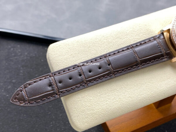 KM Factory Vacheron Constantin Patrimony 47200/000J-9018 Rose Gold Diamond Bezel Black Dial - Image 8