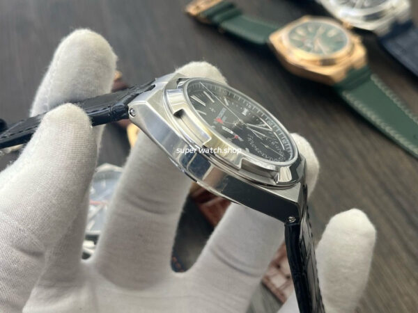 MKF Factory Vacheron Constantin Overseas Dual Time 7900V-110A-B546 Leather Strap Black Dial - Image 6