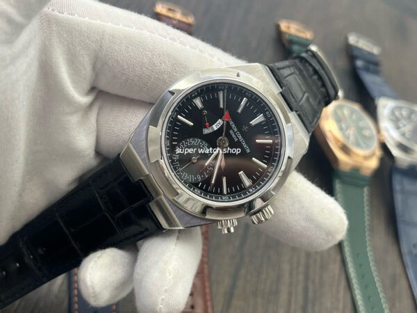 MKF Factory Vacheron Constantin Overseas Dual Time 7900V-110A-B546 Leather Strap Black Dial - Image 4