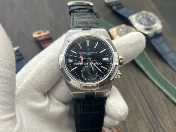 MKF Factory Vacheron Constantin Overseas Dual Time 7900V-110A-B546 Leather Strap Black Dial