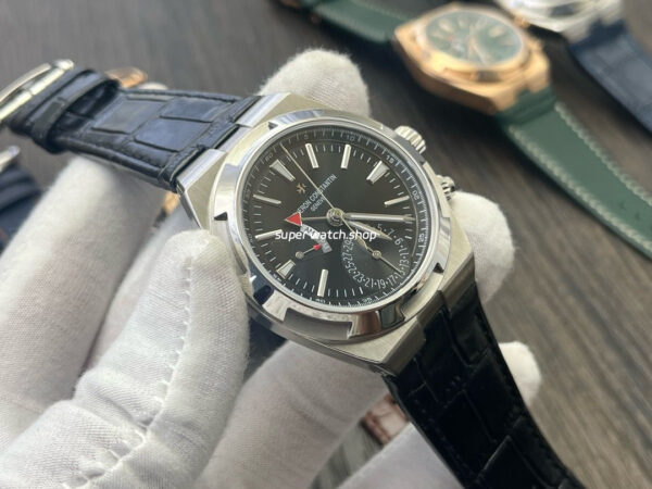 MKF Factory Vacheron Constantin Overseas Dual Time 7900V-110A-B546 Leather Strap Black Dial - Image 3