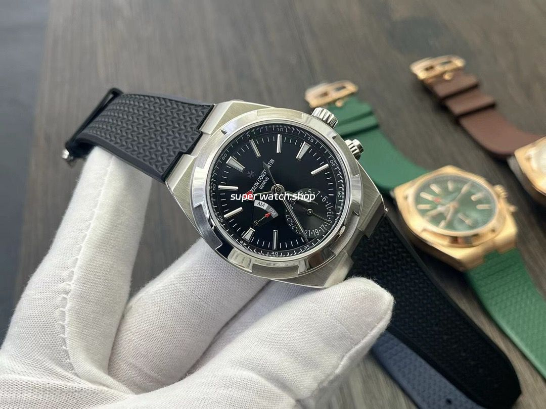 MKF Factory Vacheron Constantin Overseas Dual Time 7900V-110A-B546 Rubber Strap Black Dial - Image 2