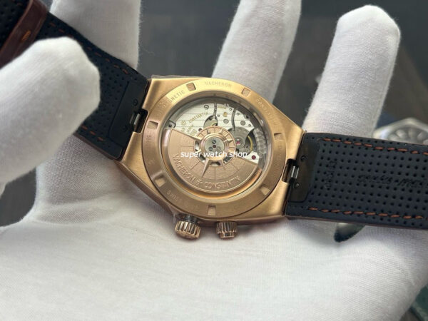 MKF Factory Vacheron Constantin Overseas Dual Time 7900V000R-B336 Leather Strap Rose Gold Silver Dial - Image 7