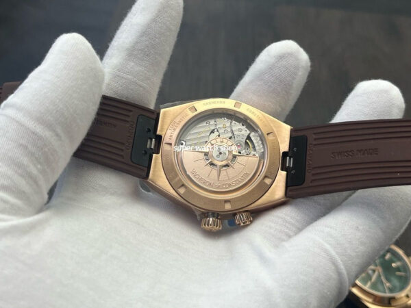 MKF Factory Vacheron Constantin Overseas Dual Time 7900V000R-B336 Rubber Strap Rose Gold Silver Dial - Image 7