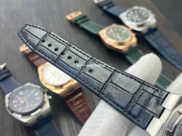 MKF Factory Vacheron Constantin Overseas Dual Time 7900V110A-B333 Leather Strap Silver Dial - Image 10