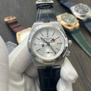 MKF Factory Vacheron Constantin Overseas Dual Time 7900V110A-B333 Leather Strap Silver Dial